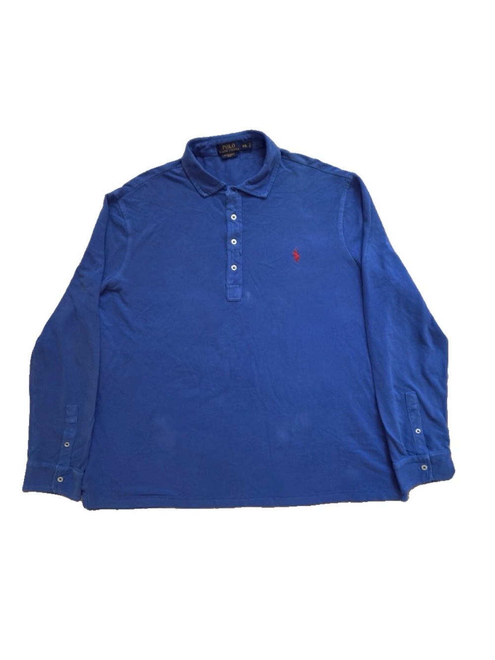 Polo Ralph Lauren Long Sleeve Featherweight mesh Blue XXL Custom Fit